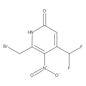 2-(Bromomethyl)-4-(difluoromethyl)-6-hydroxy-3-nitropyridine Structure