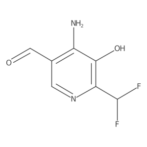4-Amino-6-(difluoromethyl)-5-hydroxynicotinaldehyde结构式