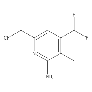 6-(Chloromethyl)-4-(difluoromethyl)-3-methylpyridin-2-amine结构式