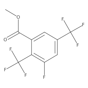 Benzoic acid, 3-fluoro-2,5-bis(trifluoromethyl)-, methyl ester结构式