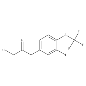 1-Chloro-3-(3-iodo-4-(trifluoromethylthio)phenyl)propan-2-one结构式