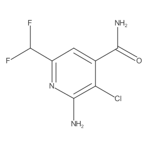 2-Amino-3-chloro-6-(difluoromethyl)isonicotinamide Structure