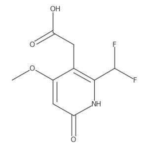 2-(Difluoromethyl)-6-hydroxy-4-methoxypyridine-3-acetic acid结构式