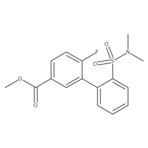 Methyl 3-[2-(dimethylsulfamoyl)phenyl]-4-fluorobenzoate结构式