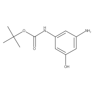 tert-butyl N-(3-amino-5-hydroxyphenyl)carbamate结构式