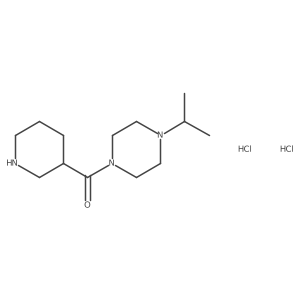 Piperidin-3-yl-(4-propan-2-ylpiperazin-1-yl)methanone;dihydrochloride Structure