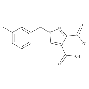 1-(3-methylbenzyl)-3-nitro-1H-pyrazole-4-carboxylic acid Structure