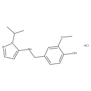 4-{[(1-isopropyl-1H-pyrazol-5-yl)amino]methyl}-2-methoxyphenol Structure