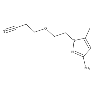 3-[2-(3-amino-5-methyl-1H-pyrazol-1-yl)ethoxy]propanenitrile结构式