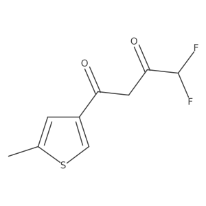 4,4-Difluoro-1-(5-methylthiophen-3-yl)butane-1,3-dione Structure