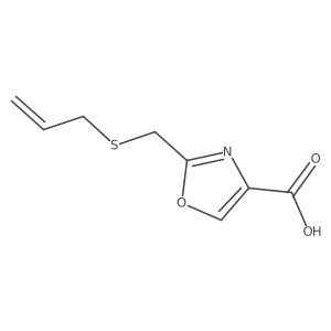 4-Oxazolecarboxylic acid, 2-[(2-propen-1-ylthio)methyl]- Structure