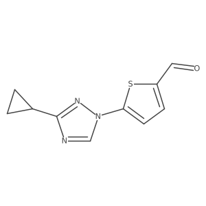 5-(3-Cyclopropyl-1H-1,2,4-triazol-1-yl)thiophene-2-carbaldehyde结构式