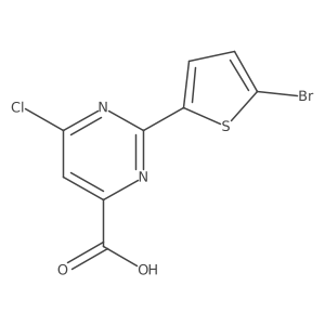 2-(5-Bromothiophen-2-yl)-6-chloropyrimidine-4-carboxylic acid Structure