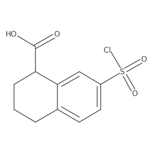 7-(Chlorosulfonyl)-1,2,3,4-tetrahydronaphthalene-1-carboxylic acid结构式