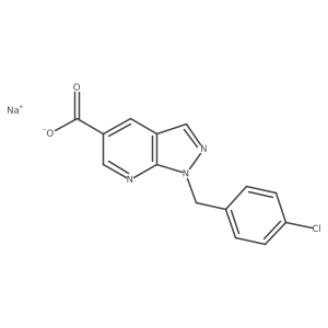 sodium 1-[(4-chlorophenyl)methyl]-1H-pyrazolo[3,4-b]pyridine-5-carboxylate结构式