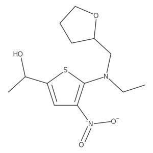 2-Thiophenemethanol, 5-[ethyl[(tetrahydro-2-furanyl)methyl]amino]-I+/--methyl-4-nitro-, (I+/-R)-结构式