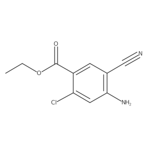 Ethyl 4-amino-2-chloro-5-cyanobenzoate结构式