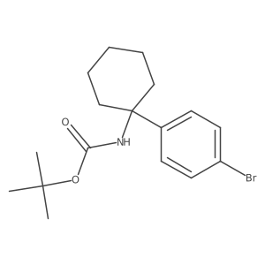 tert-butyl N-[1-(4-bromophenyl)cyclohexyl]carbamate Structure