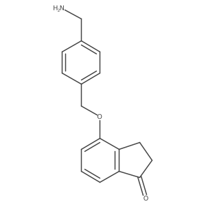 4-{[4-(aminomethyl)phenyl]methoxy}-2,3-dihydro-1H-inden-1-one Structure