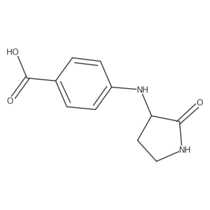 4-[(2-Oxopyrrolidin-3-yl)amino]benzoic acid Structure