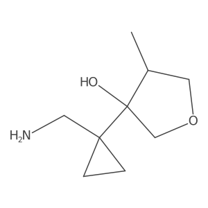 3-[1-(Aminomethyl)cyclopropyl]-4-methyloxolan-3-ol Structure