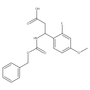 (3R)-3-{[(benzyloxy)carbonyl]amino}-3-(2-fluoro-4-methoxyphenyl)propanoic acid Structure