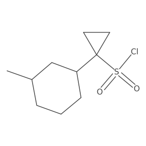 1-(3-Methylcyclohexyl)cyclopropane-1-sulfonyl chloride结构式