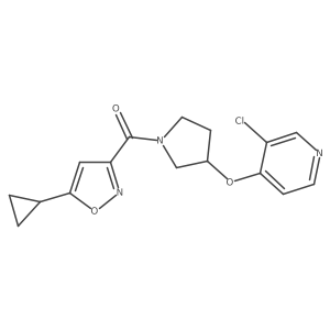(3-((3-Chloropyridin-4-yl)oxy)pyrrolidin-1-yl)(5-cyclopropylisoxazol-3-yl)methanone结构式
