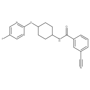 3-cyano-N-((1r,4r)-4-((5-fluoropyrimidin-2-yl)oxy)cyclohexyl)benzamide Structure