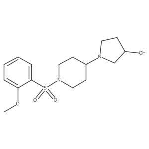 1-(1-((2-Methoxyphenyl)sulfonyl)piperidin-4-yl)pyrrolidin-3-ol Structure