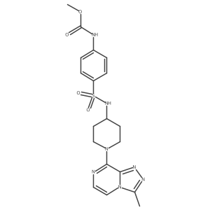 methyl (4-(N-(1-(3-methyl-[1,2,4]triazolo[4,3-a]pyrazin-8-yl)piperidin-4-yl)sulfamoyl)phenyl)carbamate结构式