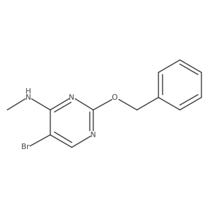 5-Bromo-N-methyl-2-(phenylmethoxy)-4-pyrimidinamine结构式