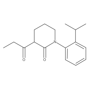 1-[2-(Propan-2-yl)phenyl]-3-propanoylpiperidin-2-one Structure