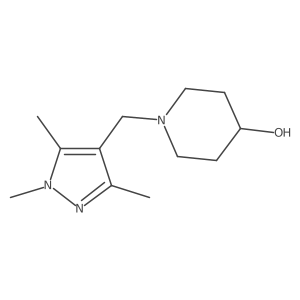1-((1,3,5-trimethyl-1H-pyrazol-4-yl)methyl)piperidin-4-ol结构式