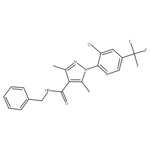 N-benzyl-1-[3-chloro-5-(trifluoromethyl)pyridin-2-yl]-3,5-dimethyl-1H-pyrazole-4-carboxamide结构式