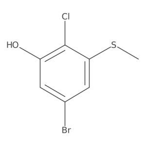 5-Bromo-2-chloro-3-(methylsulfanyl)phenol结构式