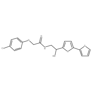 N-(2-{[2,2'-bithiophene]-5-yl}-2-hydroxyethyl)-2-(4-chlorophenoxy)acetamide结构式