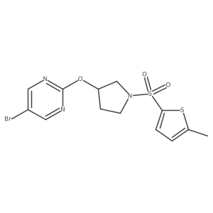 5-Bromo-2-({1-[(5-methylthiophen-2-yl)sulfonyl]pyrrolidin-3-yl}oxy)pyrimidine结构式