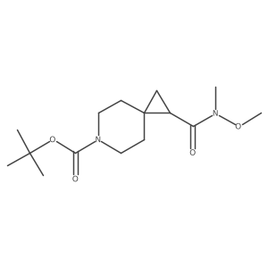Tert-butyl 1-(methoxy(methyl)carbamoyl)-6-azaspiro[2.5]octane-6-carboxylate结构式