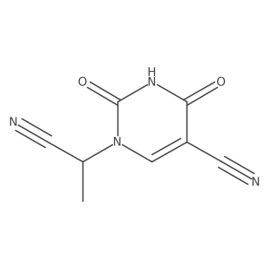 1-(1-Cyanoethyl)-2,4-dioxo-1,2,3,4-tetrahydropyrimidine-5-carbonitrile Structure