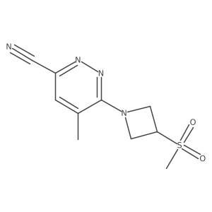 5-Methyl-6-[3-(methylsulfonyl)-1-azetidinyl]-3-pyridazinecarbonitrile结构式