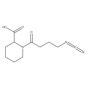 1-(4-Azidobutanoyl)piperidine-2-carboxylic acid Structure
