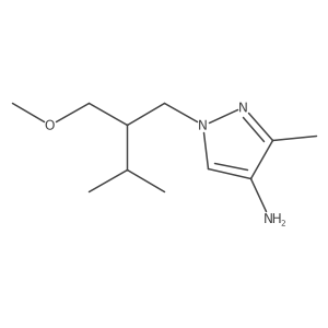 1-[2-(methoxymethyl)-3-methylbutyl]-3-methyl-1H-pyrazol-4-amine Structure