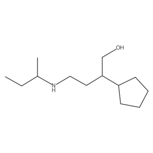 4-[(Butan-2-yl)amino]-2-cyclopentylbutan-1-ol结构式