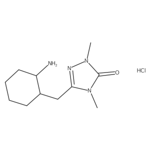 5-[[(1S,2S)-2-Aminocyclohexyl]methyl]-2,4-dimethyl-1,2,4-triazol-3-one;hydrochloride Structure