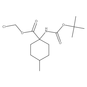 Chloromethyl 1-{[(tert-butoxy)carbonyl]amino}-4-methylcyclohexane-1-carboxylate Structure