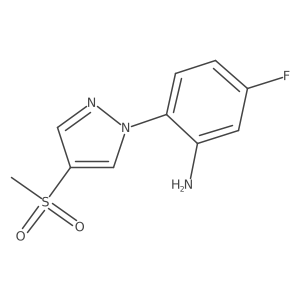 5-fluoro-2-(4-methanesulfonyl-1H-pyrazol-1-yl)aniline Structure