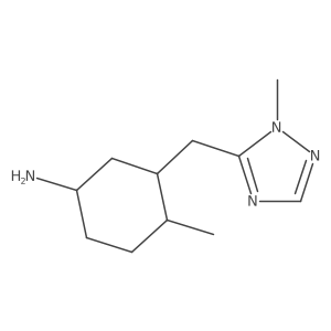 4-methyl-3-[(1-methyl-1H-1,2,4-triazol-5-yl)methyl]cyclohexan-1-amine Structure