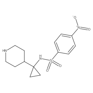 4-nitro-N-[1-(piperidin-4-yl)cyclopropyl]benzene-1-sulfonamide Structure