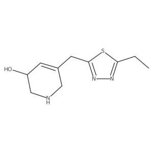 5-[(5-Ethyl-1,3,4-thiadiazol-2-yl)methyl]-1,2,3,6-tetrahydropyridin-3-ol结构式